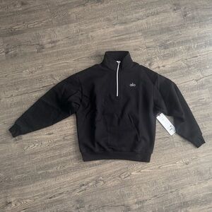 ALO Yoga Womans Black Half-Zip Sweater Size XXS NWT